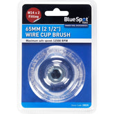 BlueSpot Steel Wire Cup Brush Welding Rust Paint Removal M14 X 2 65MM 2 1/2"